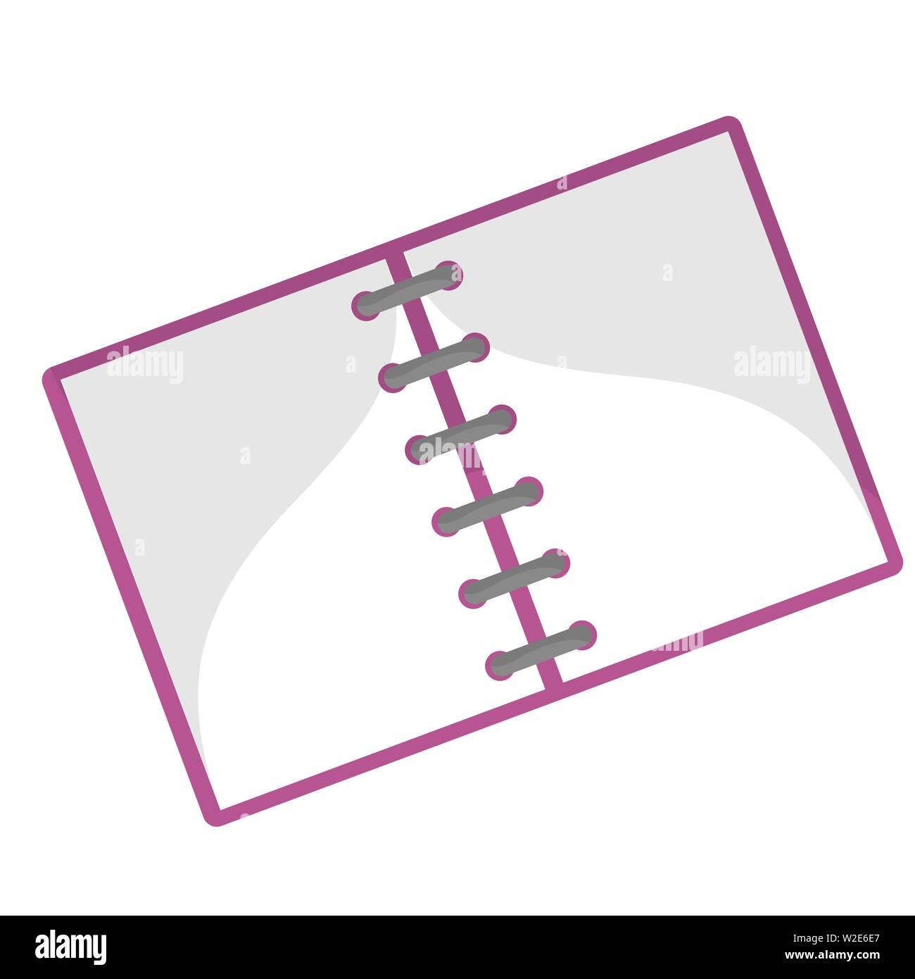 Isolated open empty notebook. School supplies - Vector Stock Vector