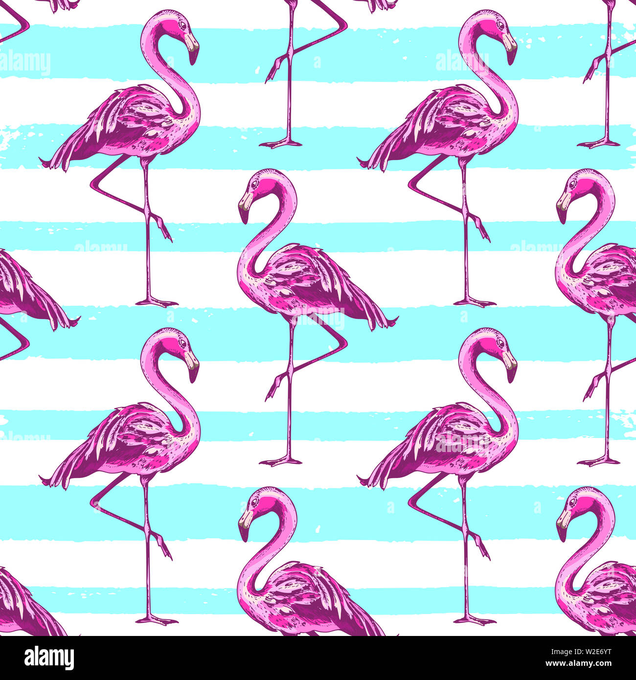 Seamless flamingo bird pattern hi-res stock photography and images - Alamy