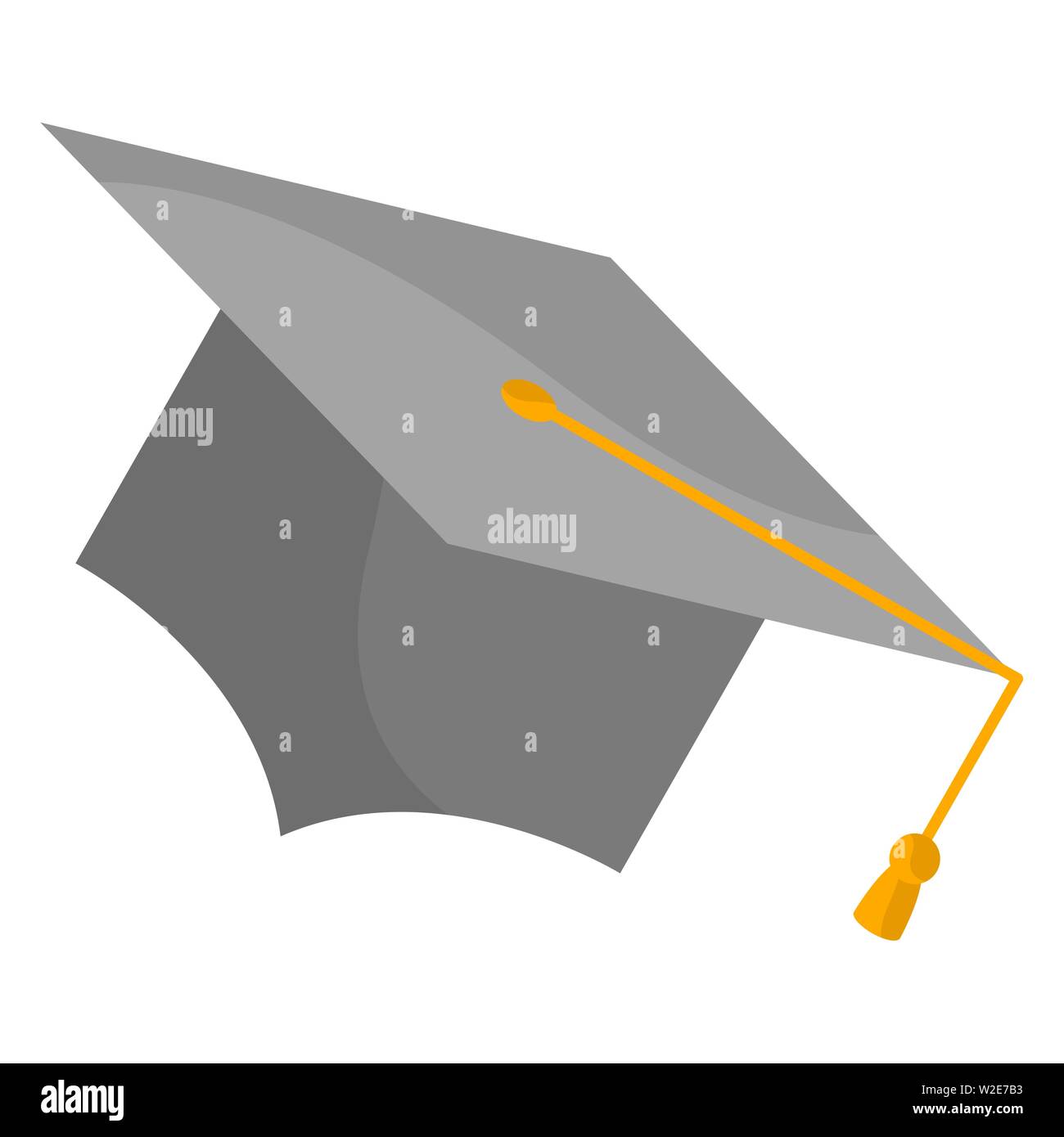 Isolated graduation cap icon on a white bacground - Vector Stock Vector ...
