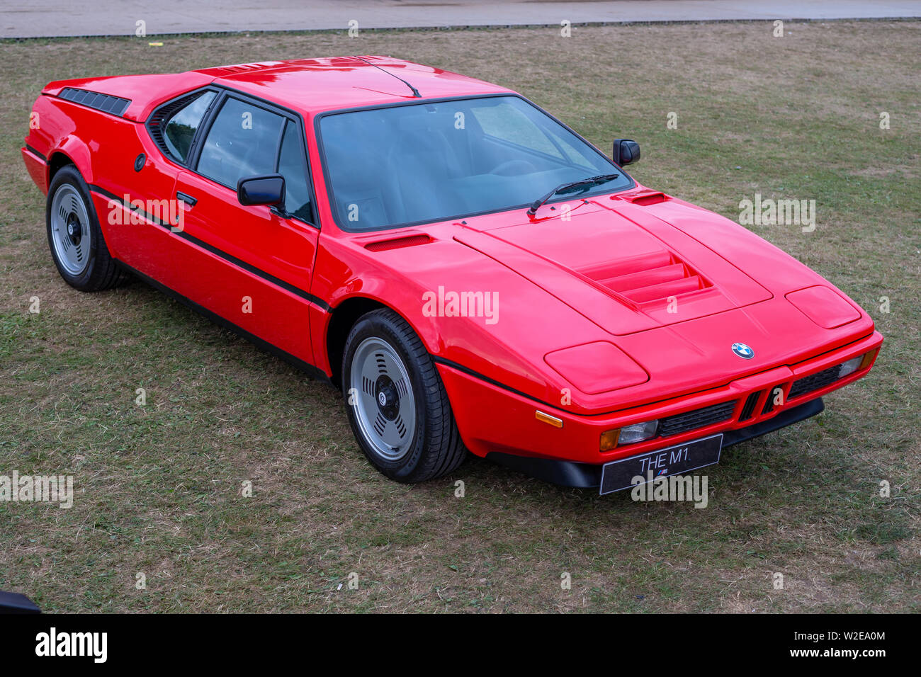 Red BMW The M1 Sports Car at Goodwood Festival of Speed 2019 Stock Photo