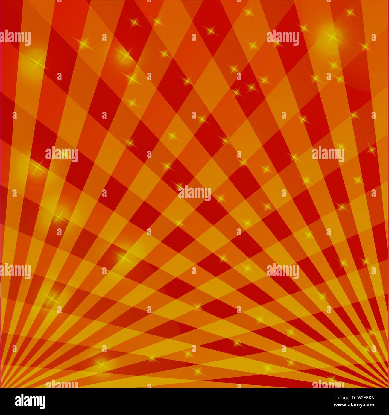 Background in red and yellow tones of intersecting lines with flickering lights. Great solution for texture, fabric, Wallpaper or packaging Stock Vector