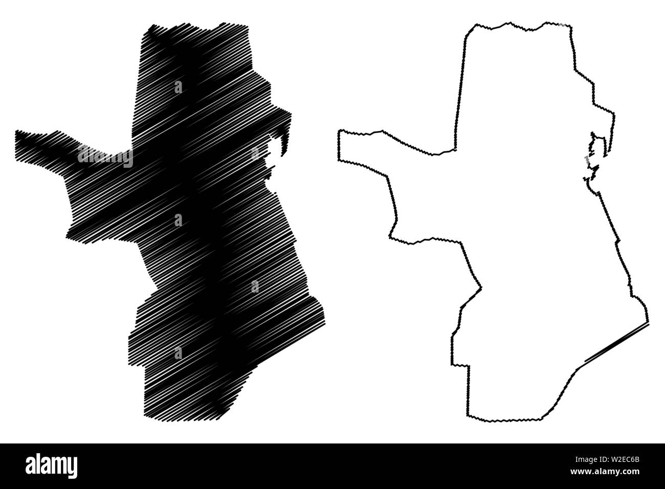 Takeo Province (Kingdom of Cambodia, Kampuchea, Provinces of Cambodia) map vector illustration, scribble sketch Takeo map Stock Vector