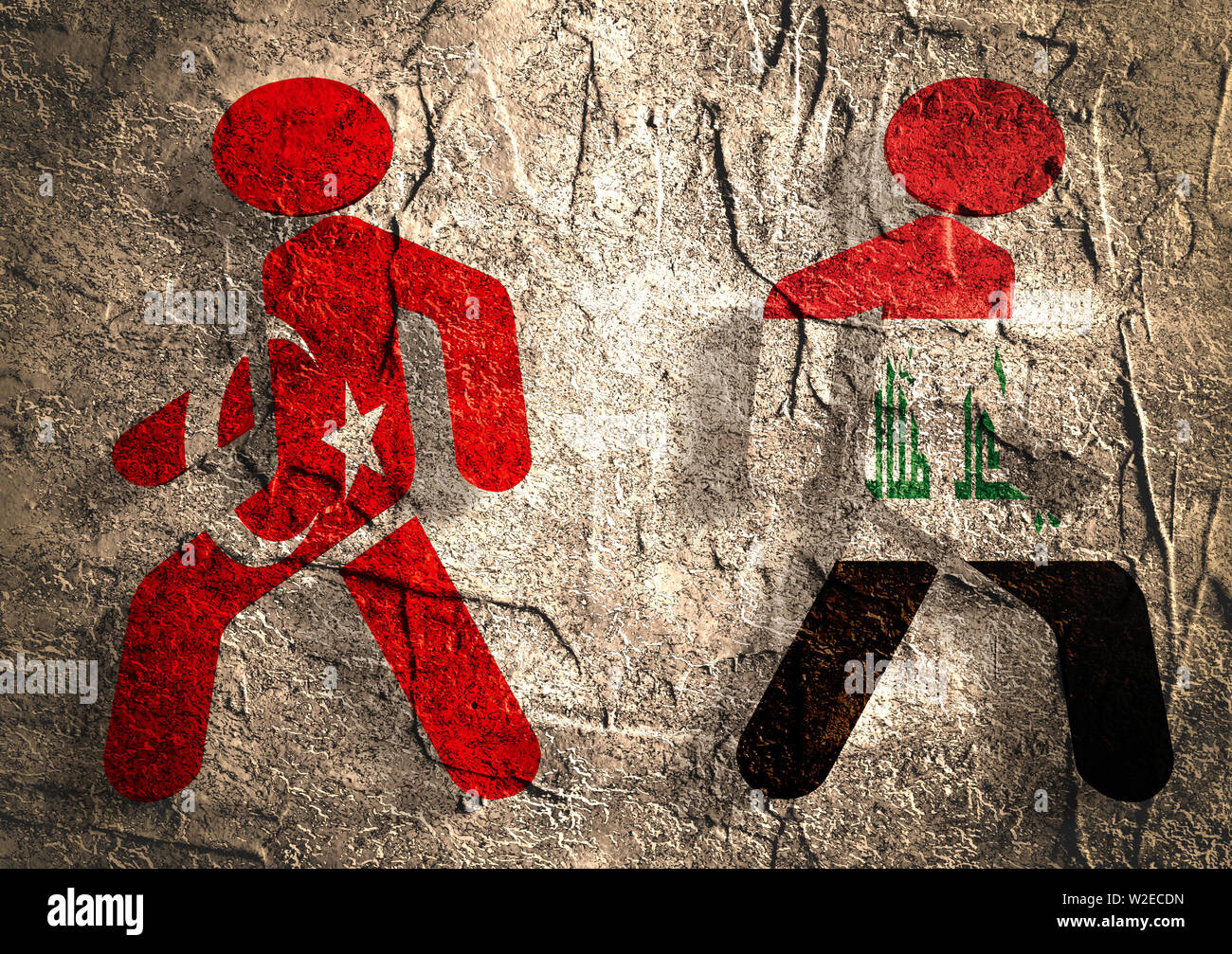 Politic relationship between Iraq and Turkey Stock Photo - Alamy