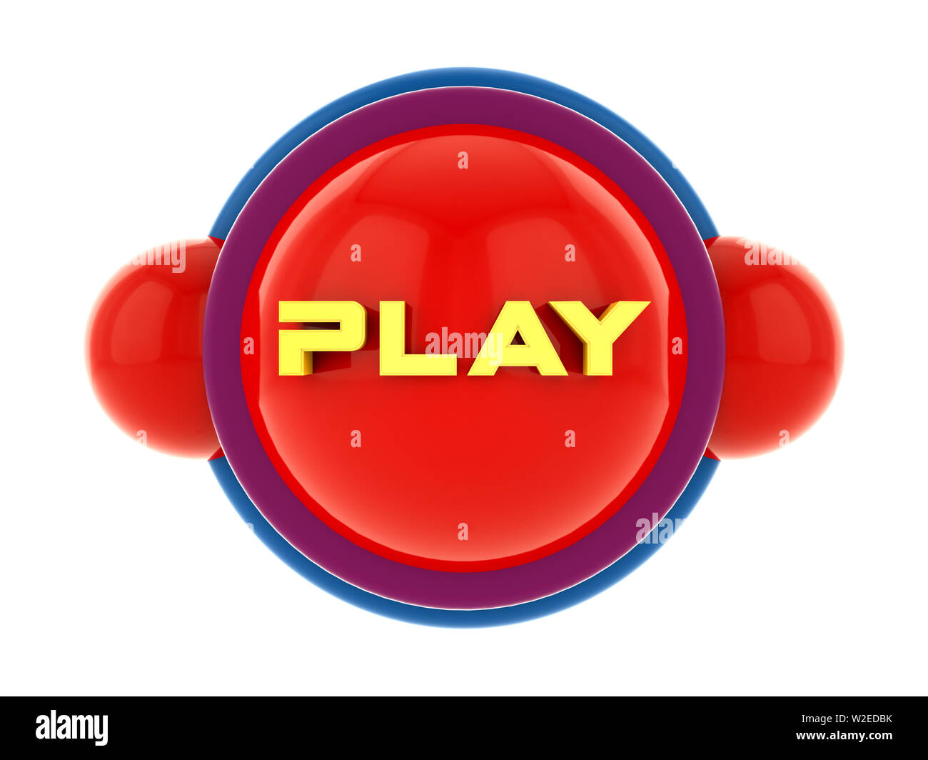 3d render. Play button icon Stock Photo
