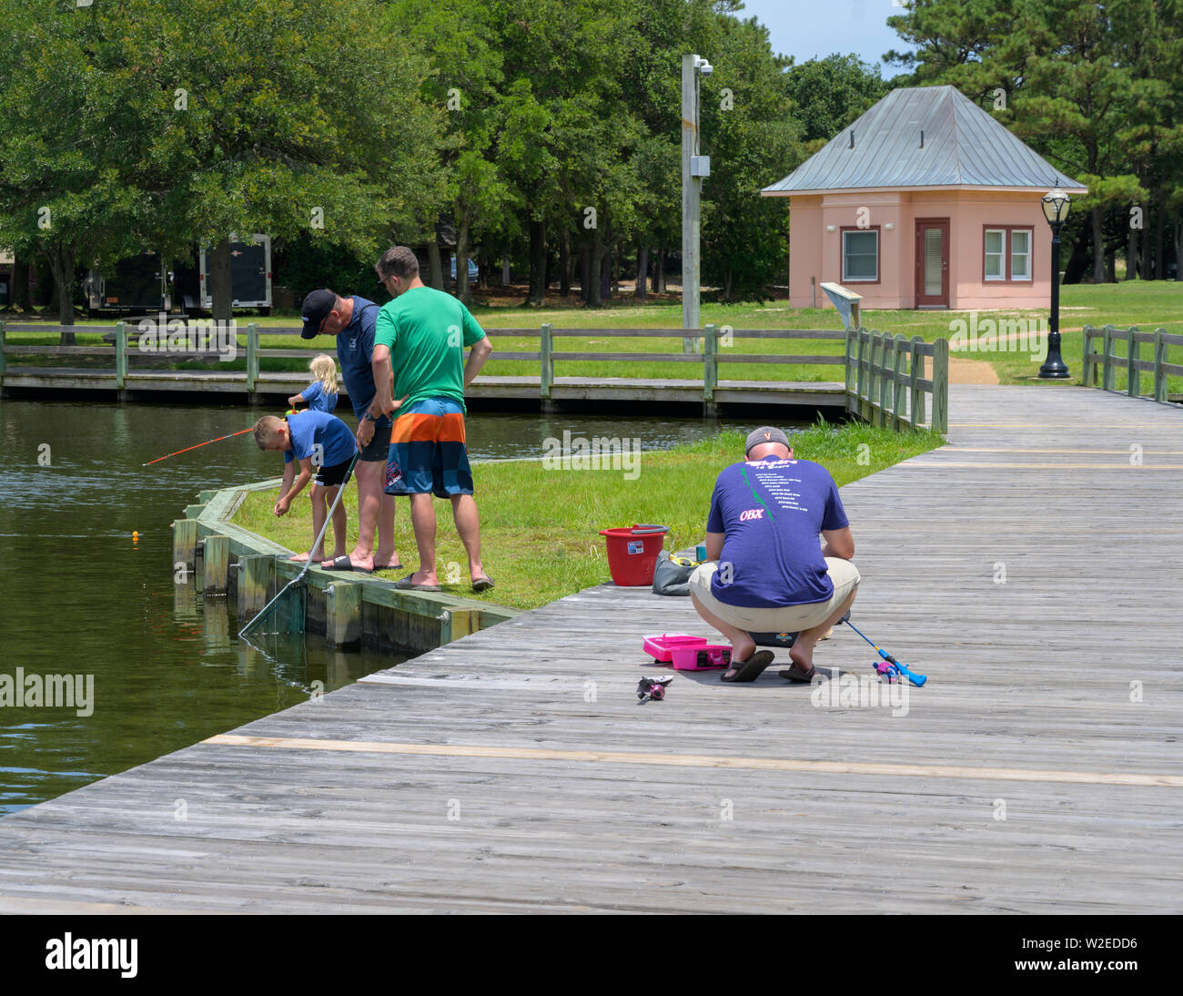 Corolla Park, North Carolina, USA June 10, 2019. Photo of people