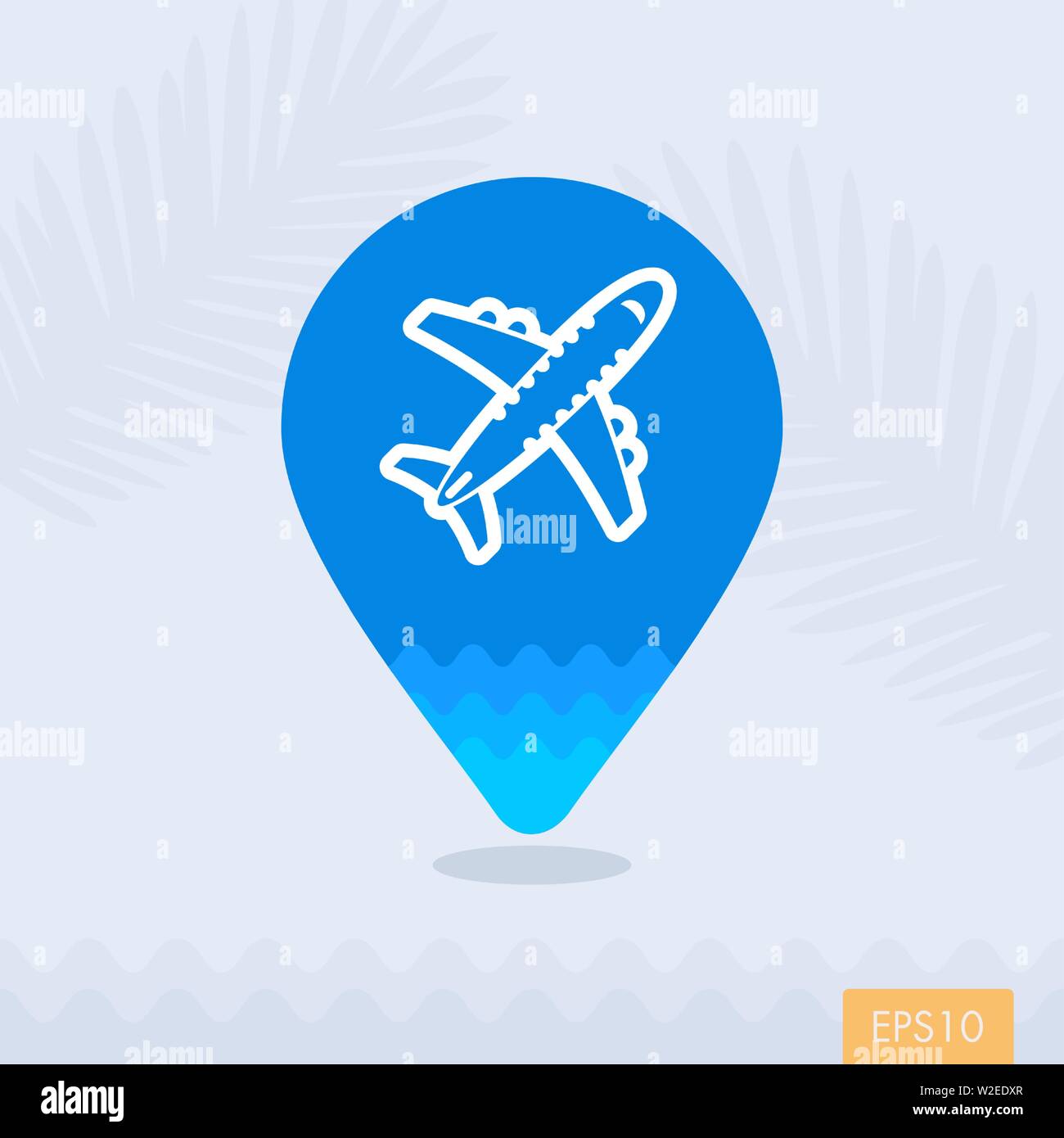 Aircraft vector pin map icon. Travel Map pointer. Summer Map markers ...