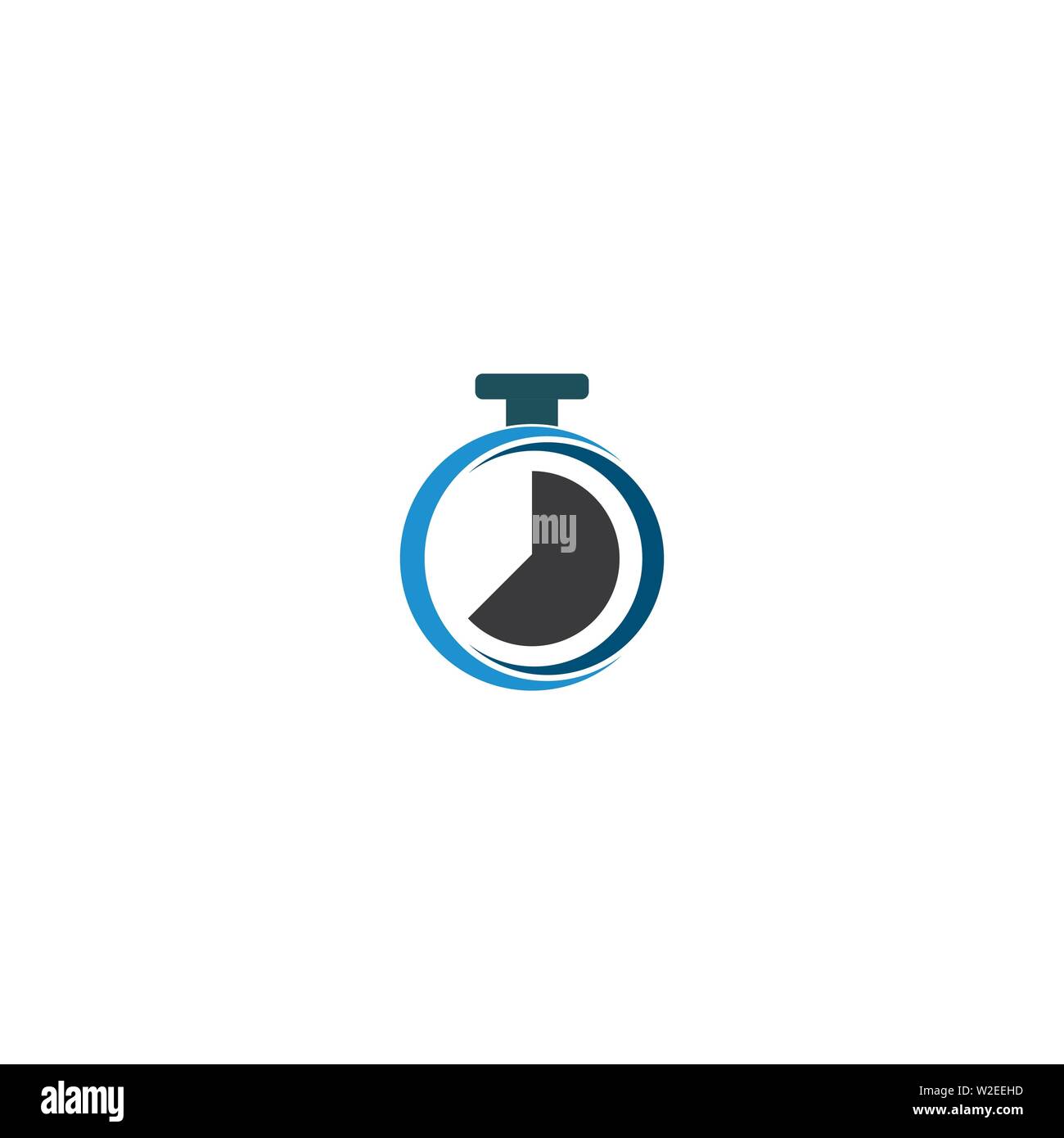 stopwatch logo template web icon design element vector Stock Photo - Alamy
