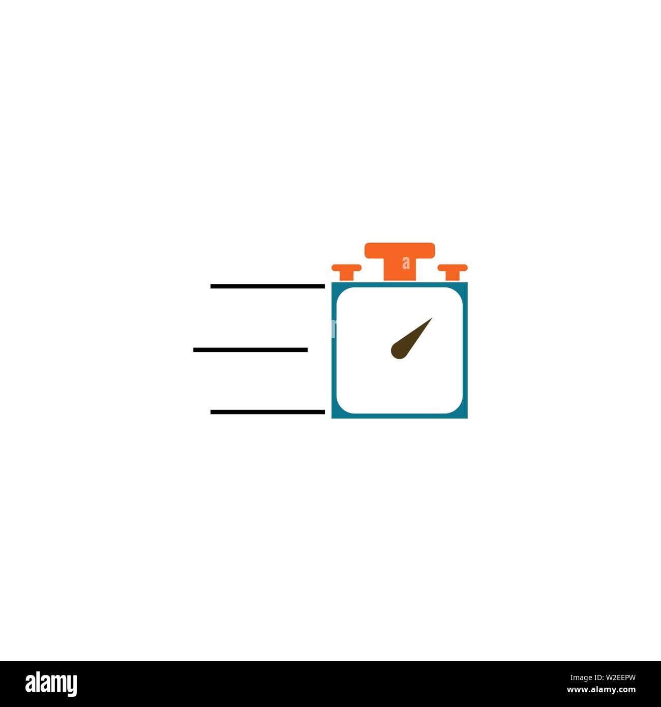 stopwatch logo template web icon design element vector Stock Photo - Alamy