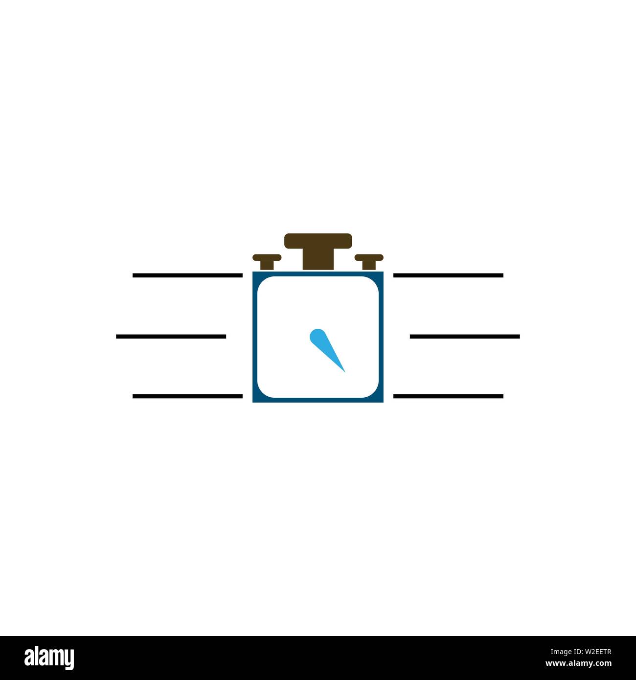 stopwatch logo template web icon design element vector Stock Photo - Alamy
