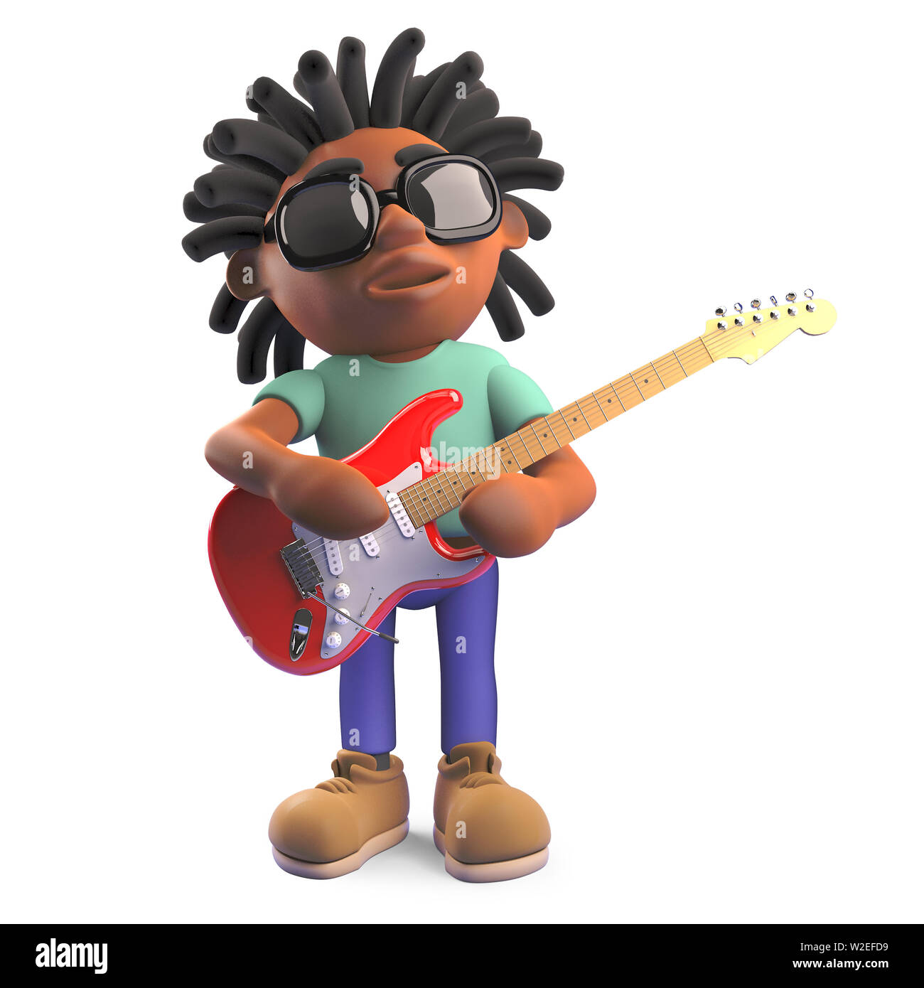 Cartoon man playing electric guitar hi-res stock photography and images -  Alamy