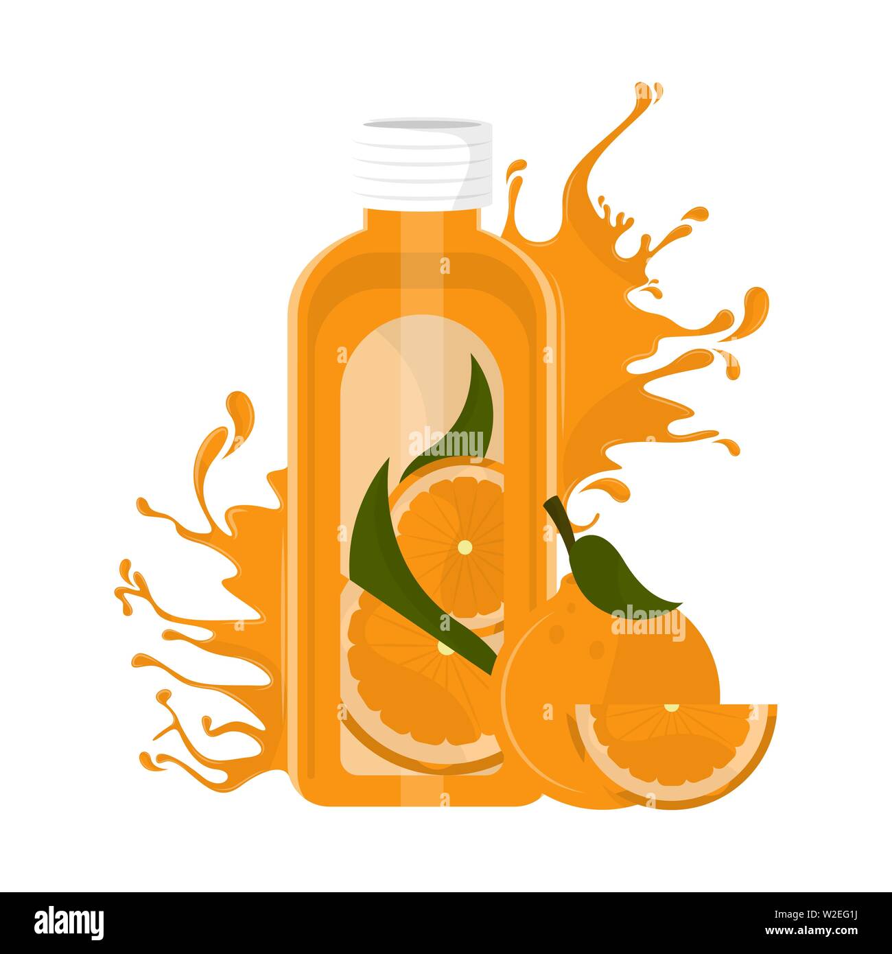 Orange juice bottle Stock Vector Images Alamy