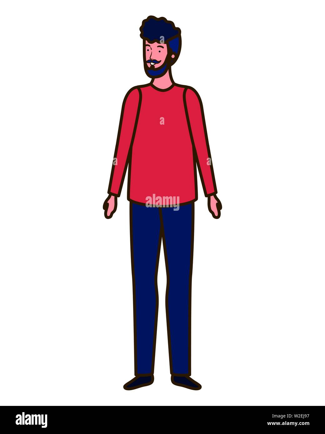 young man standing in white background Stock Vector Image & Art - Alamy