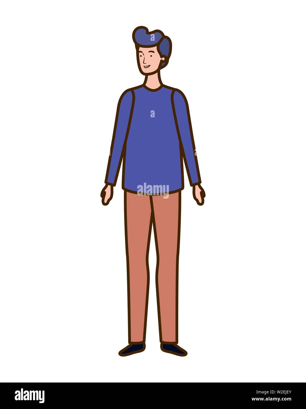 young man standing in white background Stock Vector Image & Art - Alamy