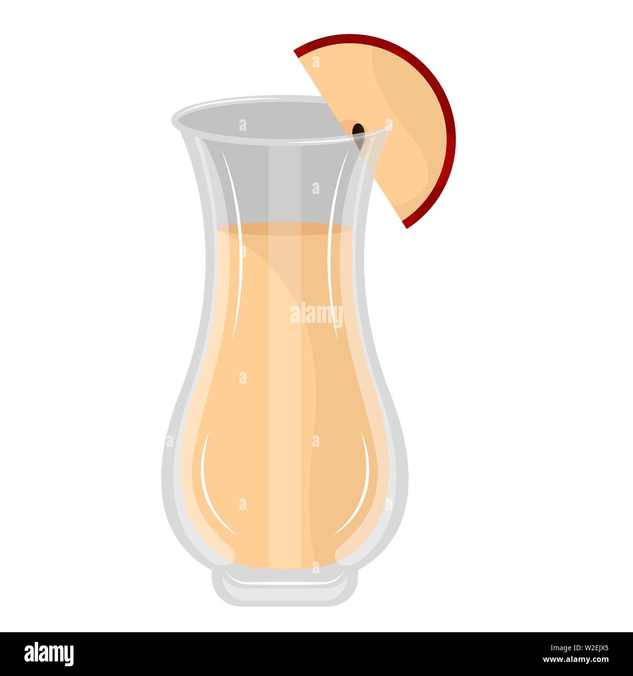 Apple juice jar with a fruit slice Vector Stock Vector Image & Art