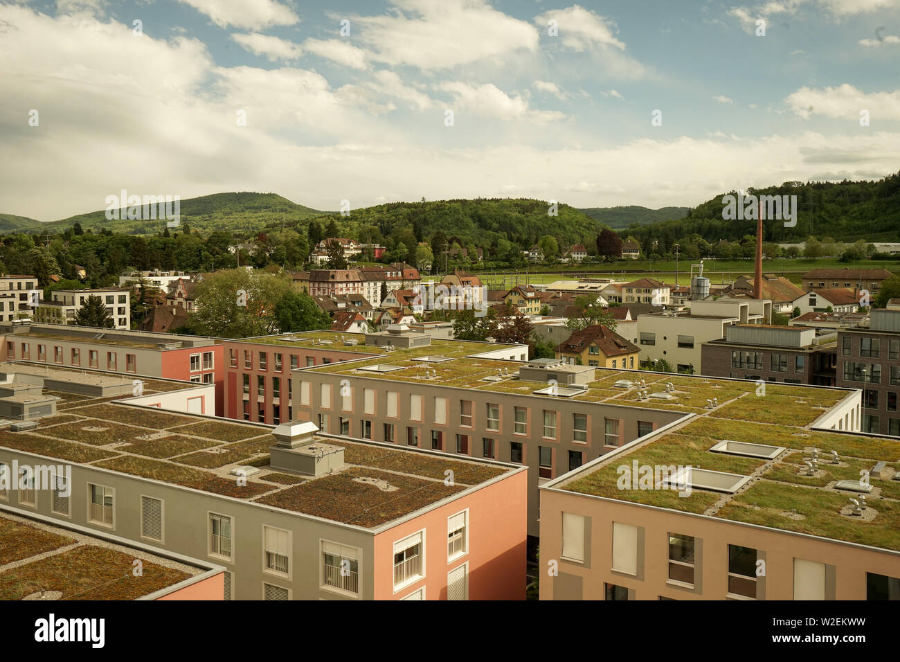Salmenpark, new urban district in Rheinfelden, Switzerland Stock Photo