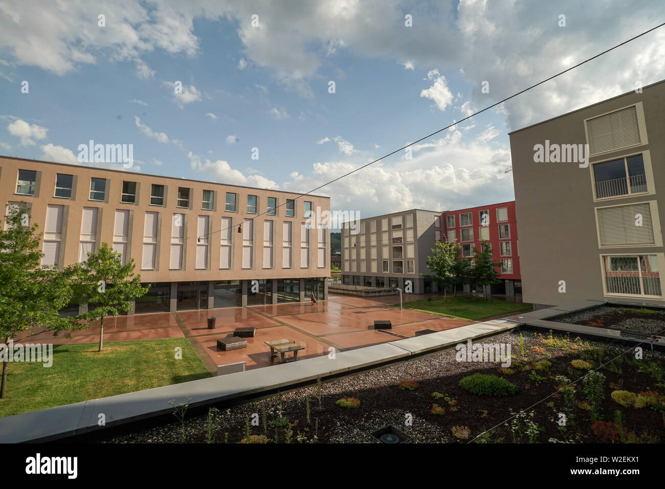 Salmenpark, new urban district in Rheinfelden, Switzerland Stock Photo