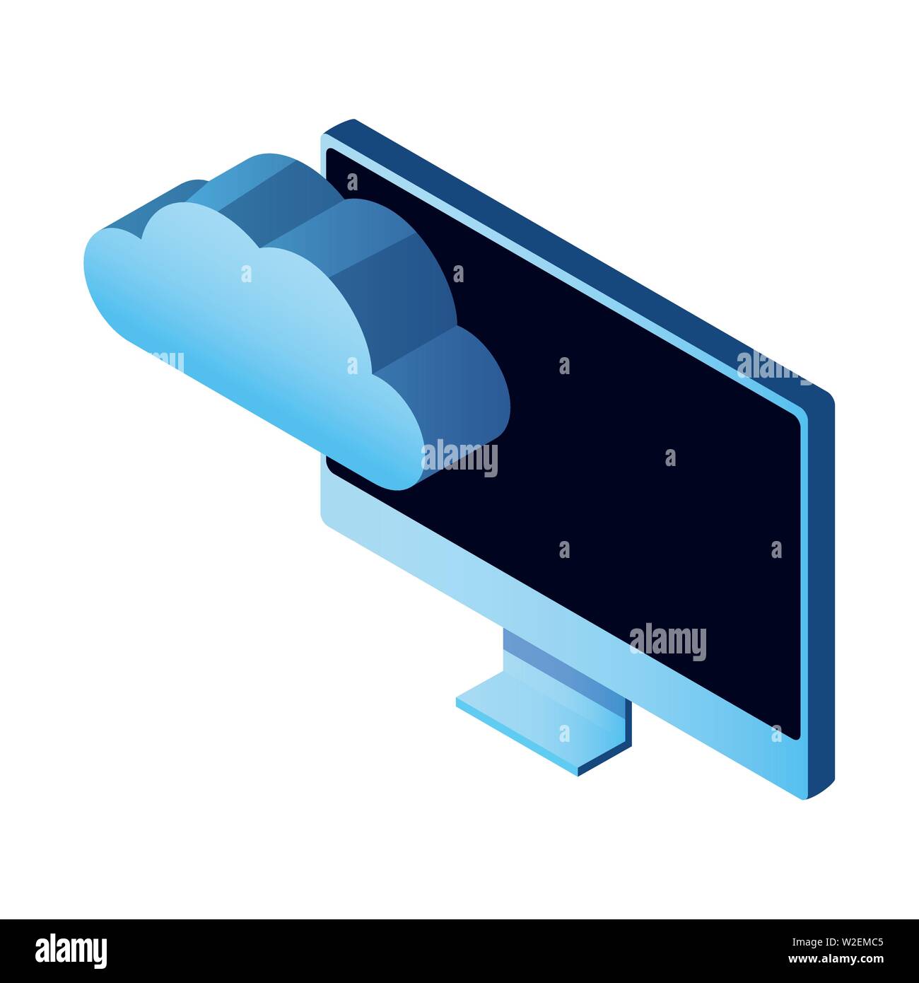 cloud computing technology 3d symbol Stock Vector Image & Art - Alamy