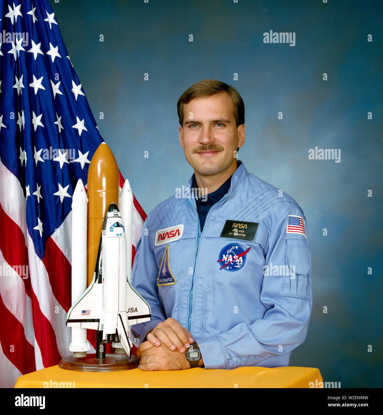 (Oct 1985) --- Astronaut Richard J. Hieb. Stock Photo