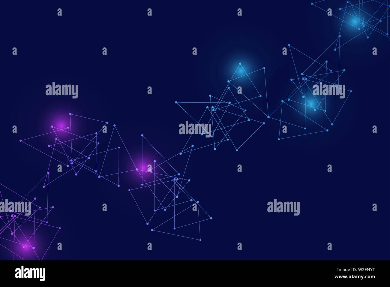 Big Data Visualization Background. Modern futuristic virtual abstract background. Science network pattern, connecting lines and dots. Global network Stock Vector