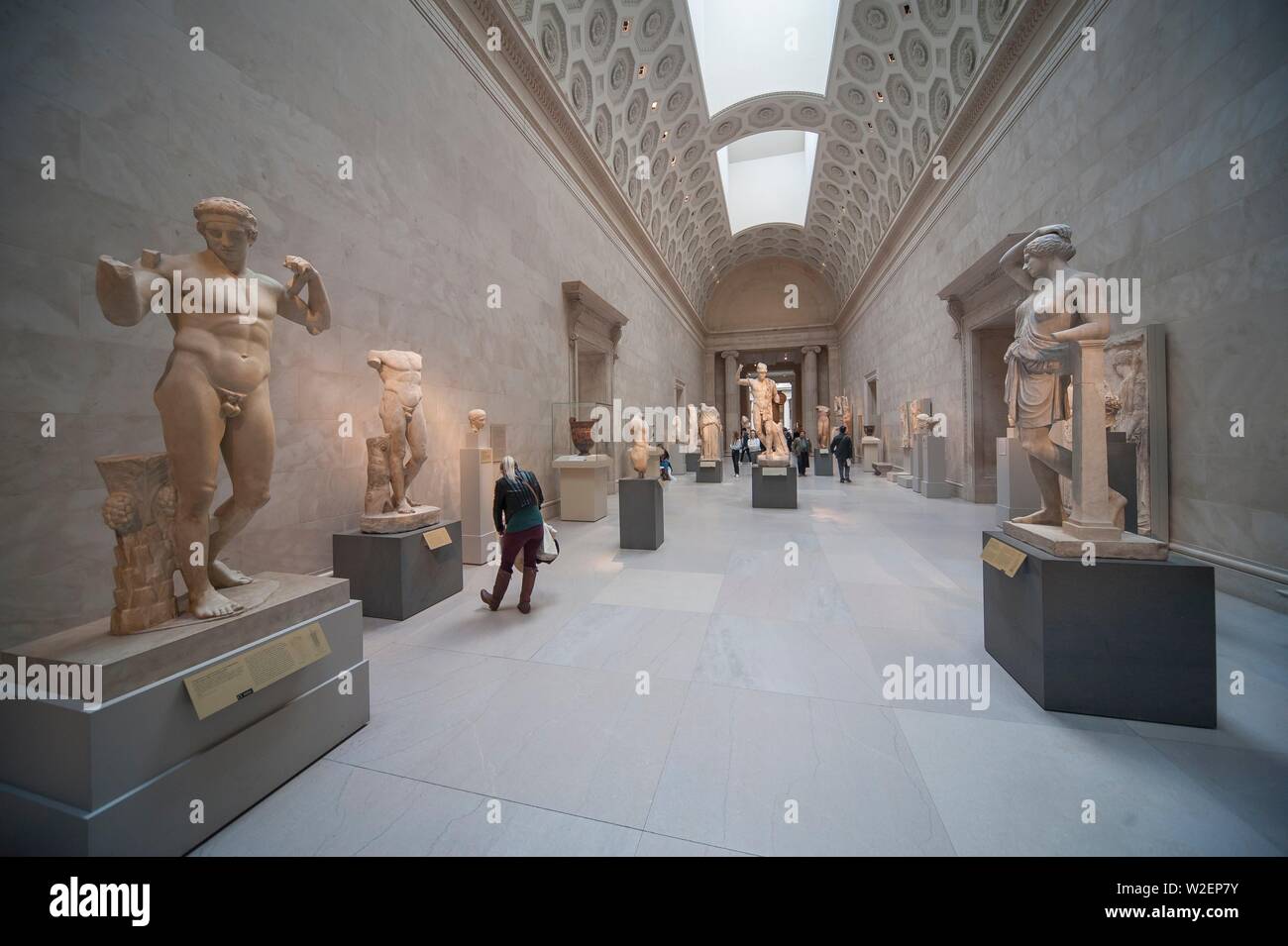 Galería de escultura clásica, Metropolitan Museum of Art de New York. Stock Photo