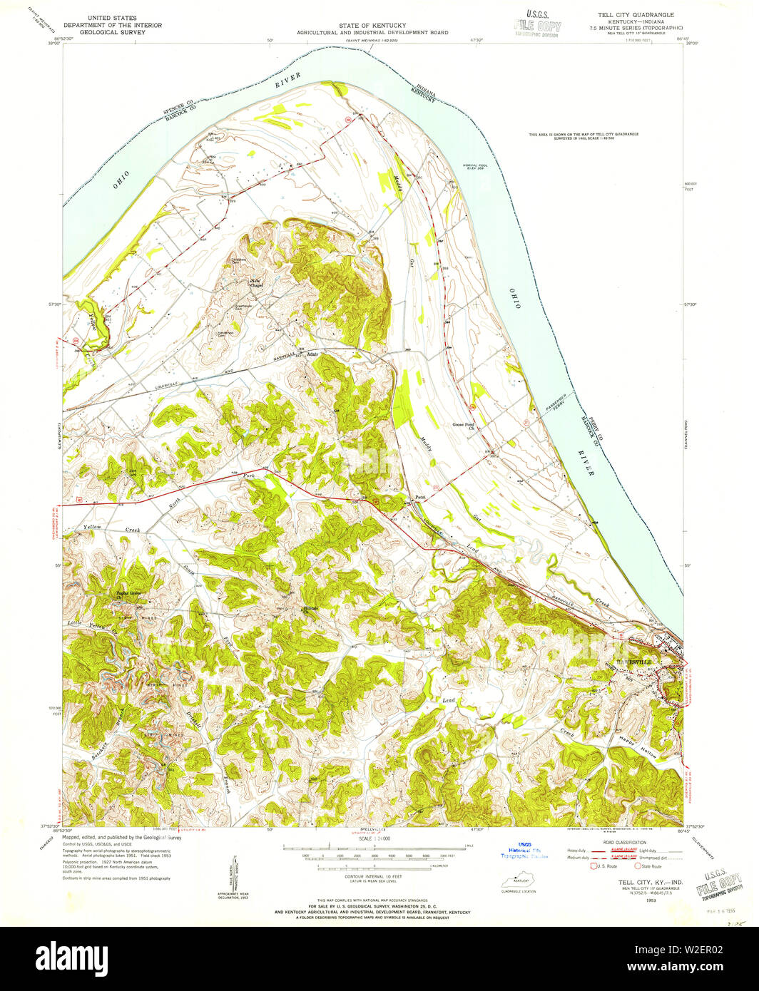 Map of tell city hires stock photography and images Alamy