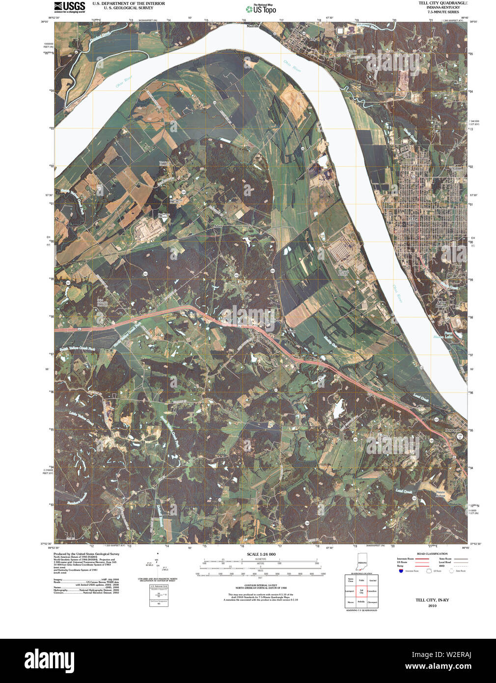 Tell city indiana map hires stock photography and images Alamy