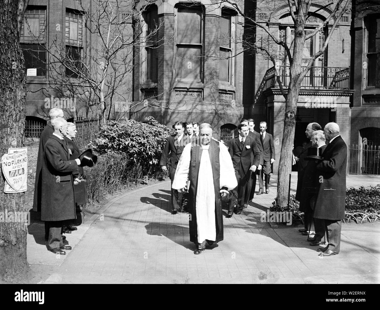 Clergy leading funeral procession ca. 1931 Stock Photo Alamy