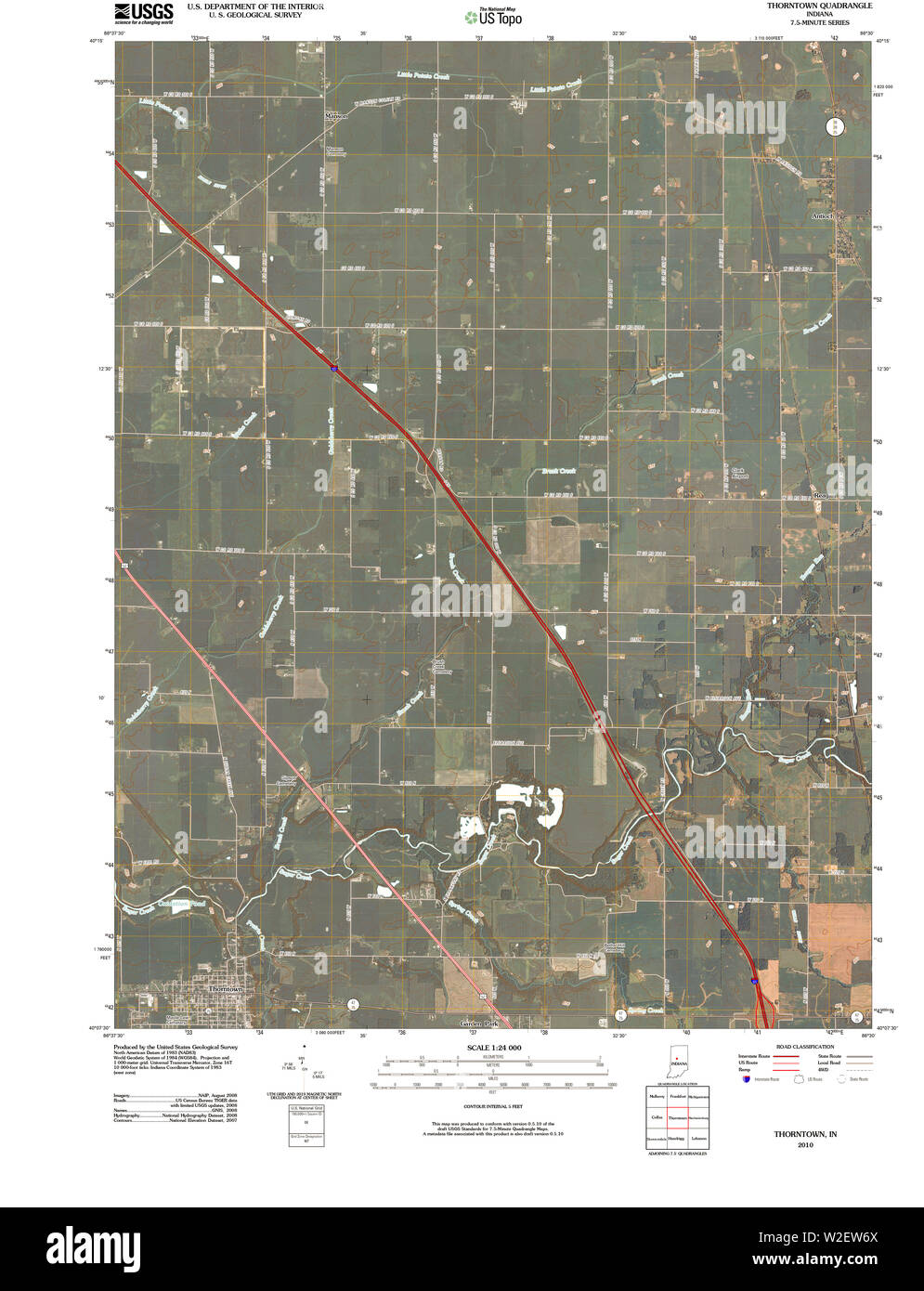 Map of thorntown indiana Cut Out Stock Images & Pictures Alamy
