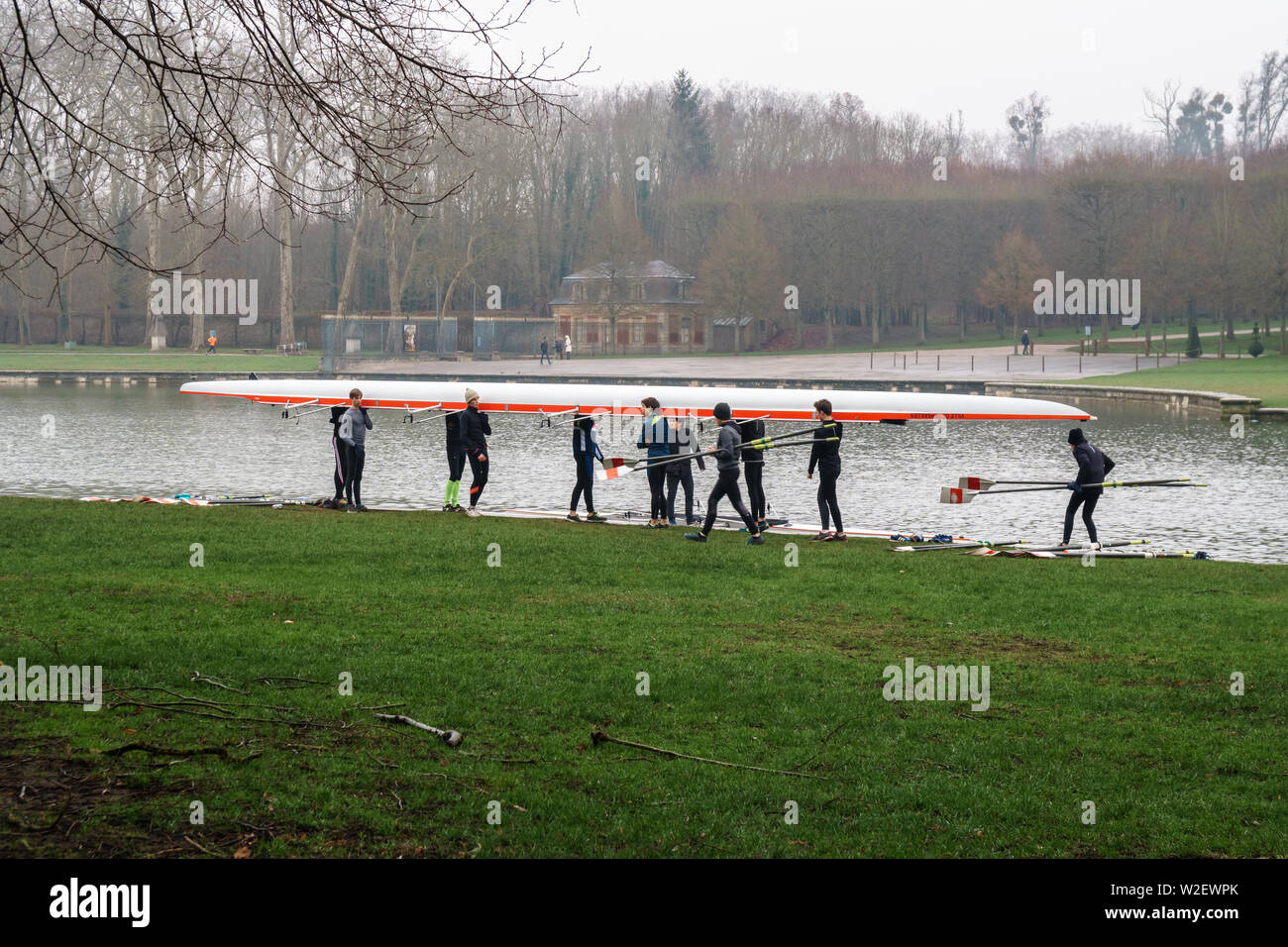 Versailles, France - 19.01.2019: Rowing on the Grand Canal in ...