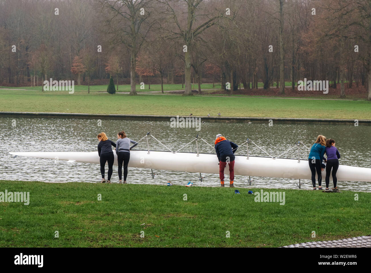 Versailles, France - 19.01.2019: Rowing on the Grand Canal in ...