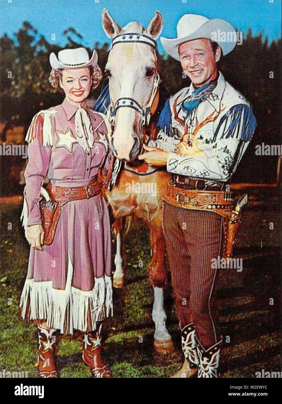 ROY ROGERS (19111998) American film cowboy actor with wife Dale Evans