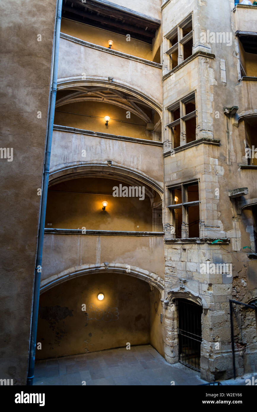Traboule A Historical Passageway In Vieux Lyon Or Old Lyon One Of traboule-a-historical-passageway-in-vieux-lyon-or-old-lyon-one-of