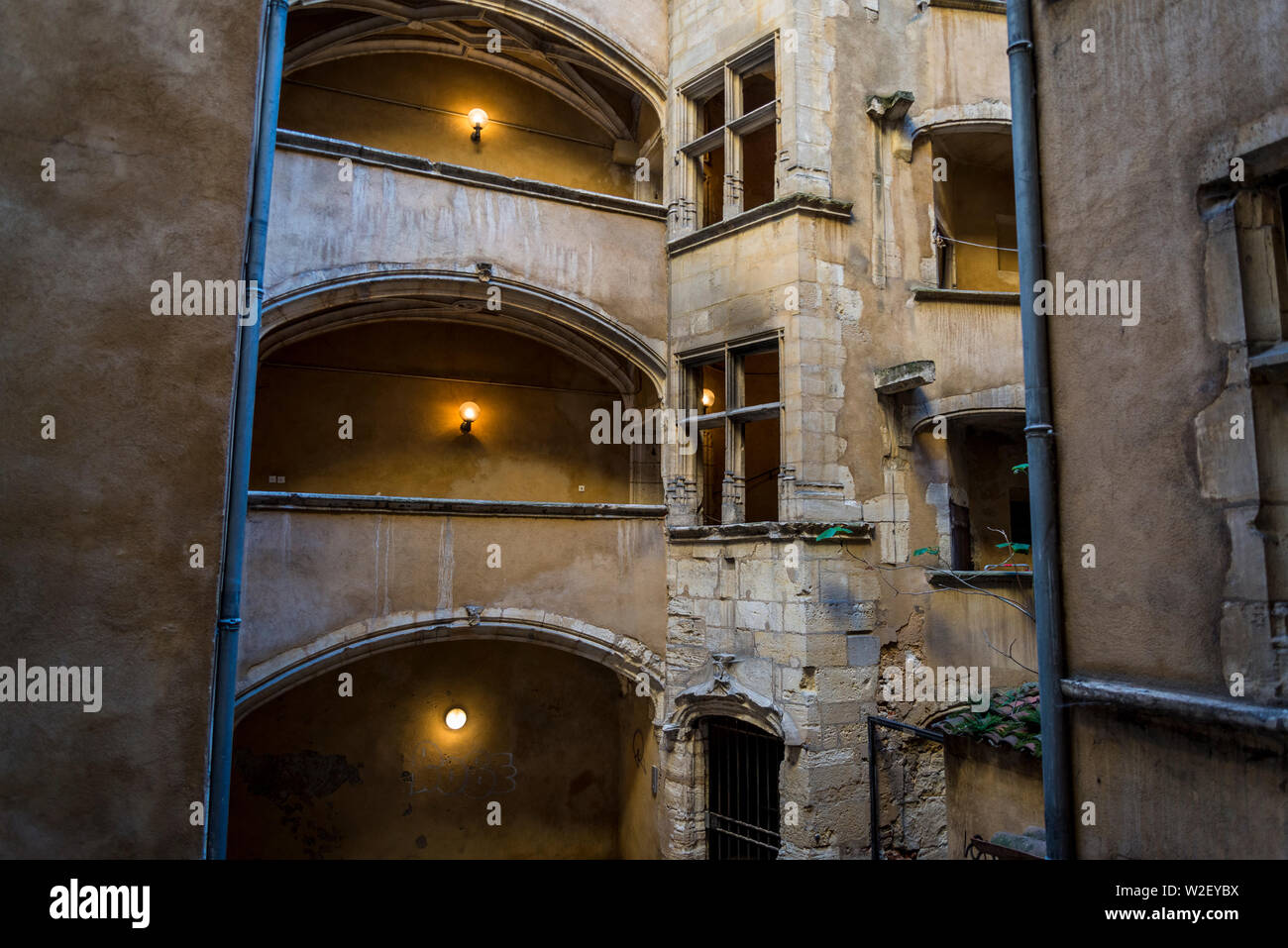 Traboule A Historical Passageway In Vieux Lyon Or Old Lyon One Of traboule-a-historical-passageway-in-vieux-lyon-or-old-lyon-one-of