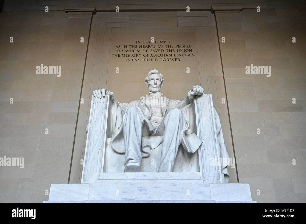 Lincoln Memorial during spring 2019 in Washington DC Stock Photo