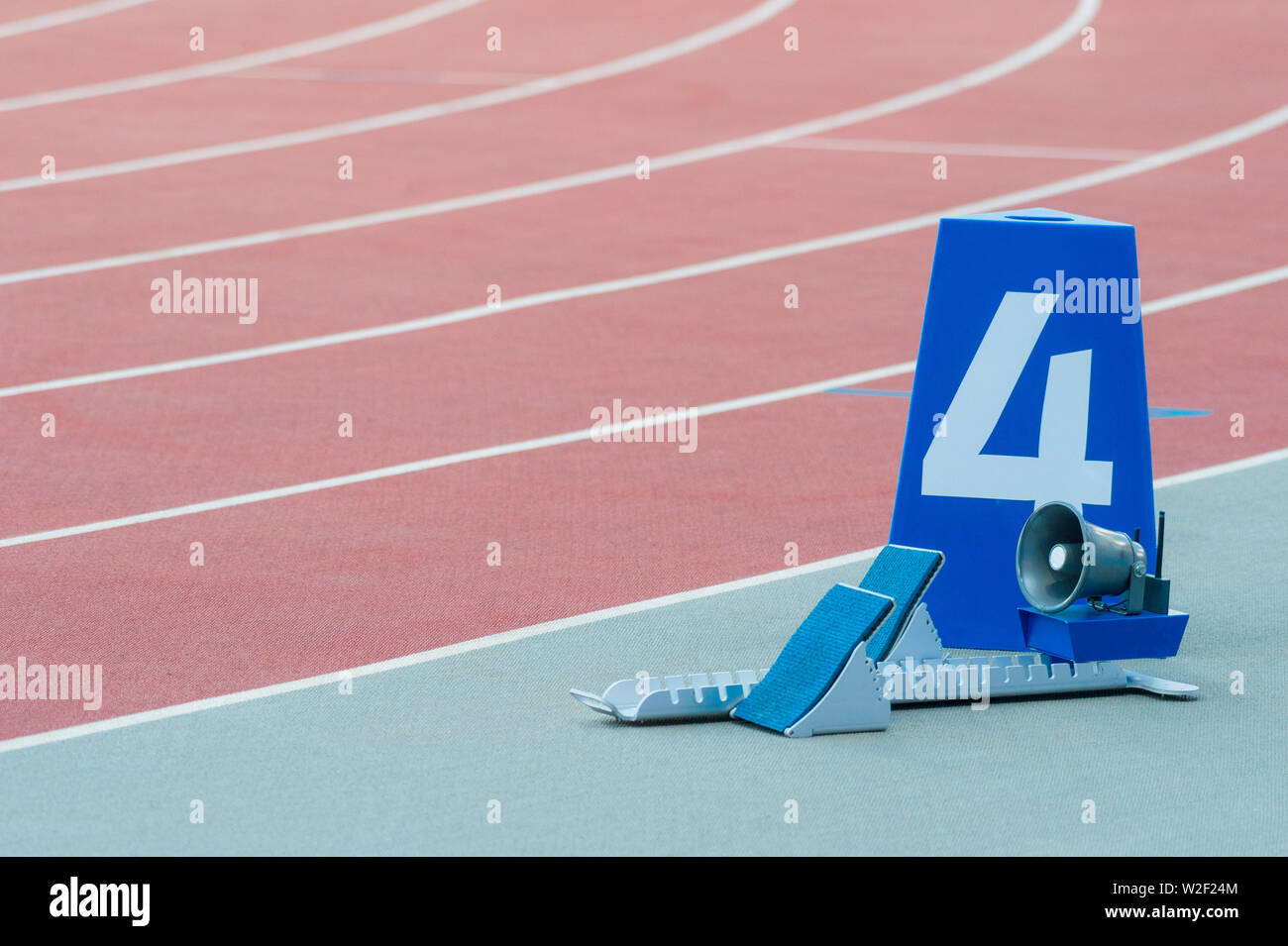 Starting block in track and field Stock Photo Alamy