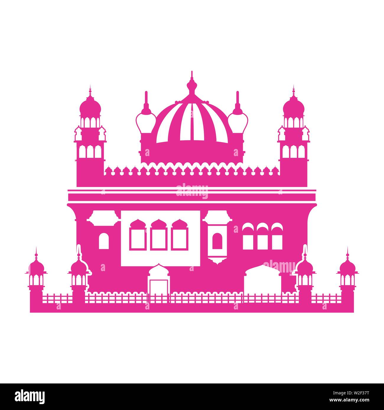 edification of amritsar golden temple and indian independence day Stock Vector