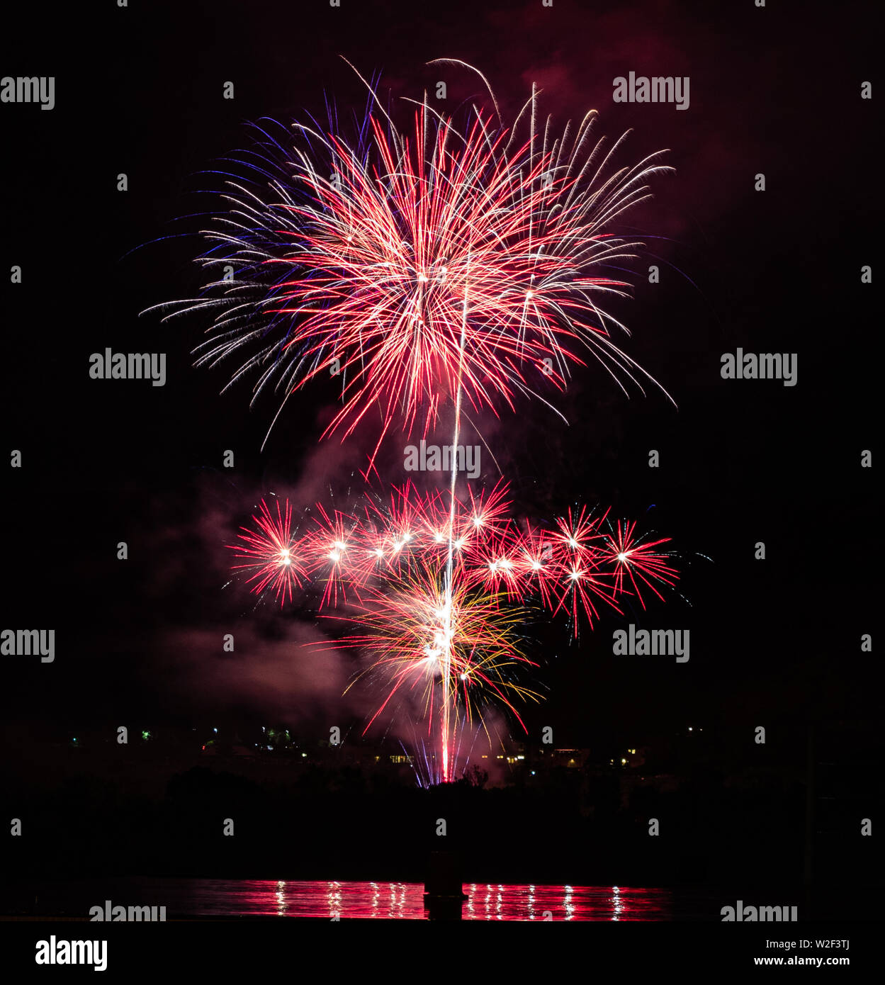 July 4th (American Independence Day) professional fire works show at