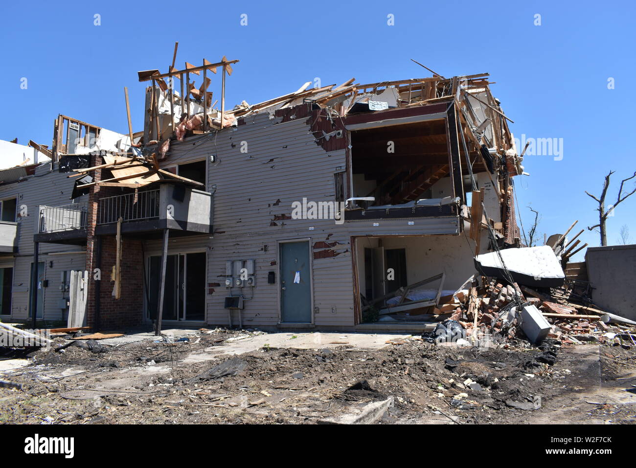 Tornado damage in Dayton Ohio vacinity on the 27th May 2019 Stock Photo