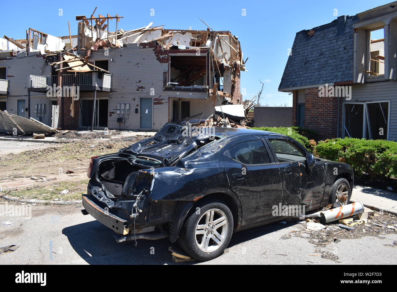 Tornado damaged that occurred on May 27, 2019 in the Dayton, Ohio vicinity Stock Photo