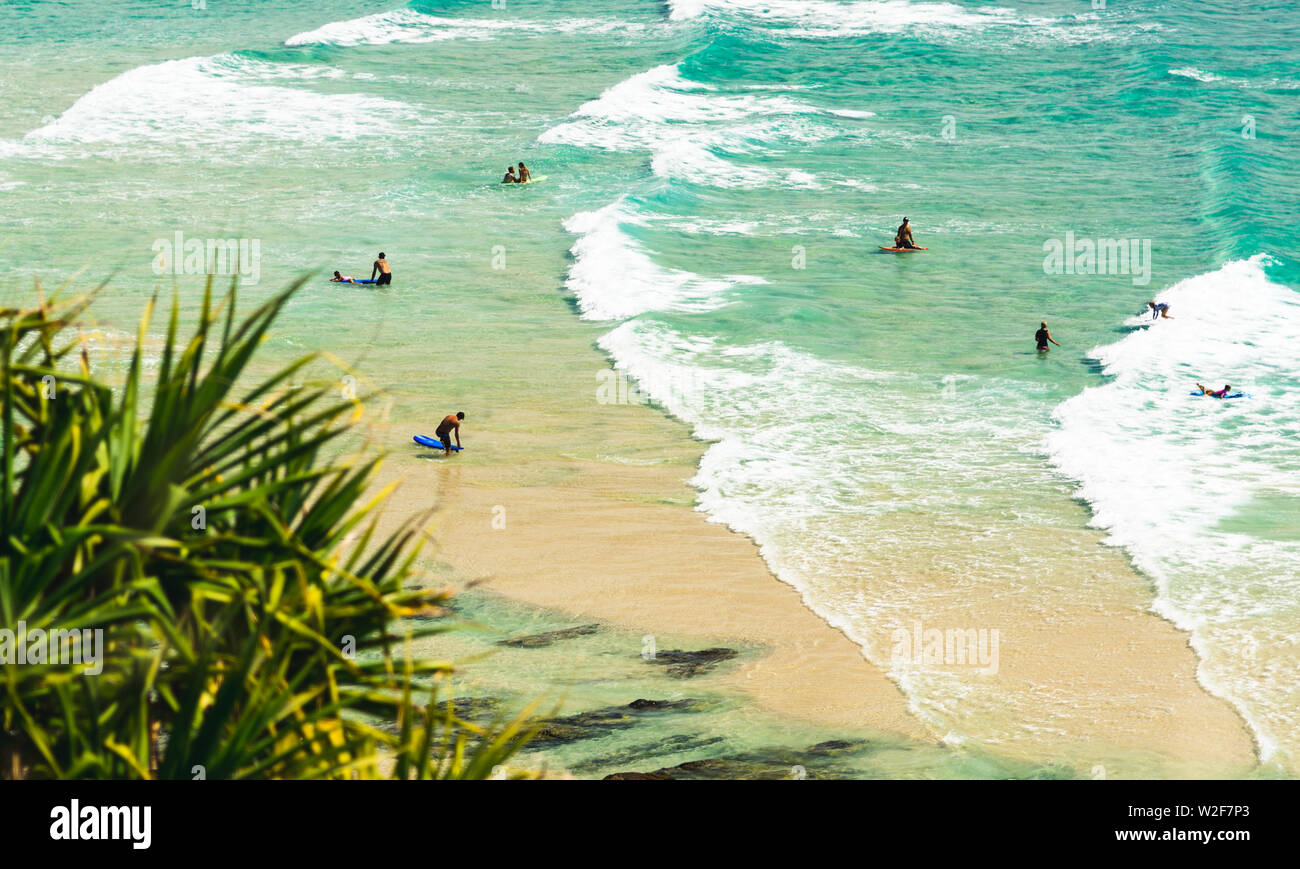 Kirra Beach on the Gold Coast in Queensland Australia as seen from the Kirra Lookout Stock Photo