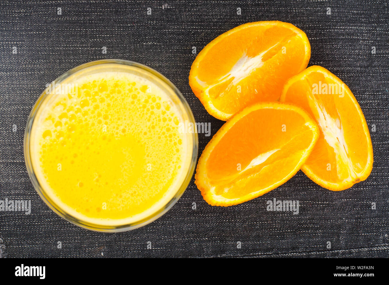 Fresh orange juice with pulp, healthy food Stock Photo Alamy