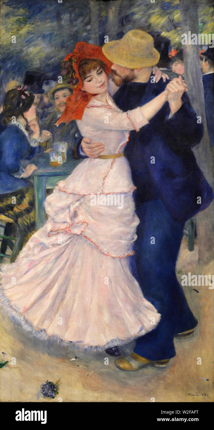 Renoir painting, Dance at Bougival, Pierre-Auguste Renoir, 1883 Stock Photo