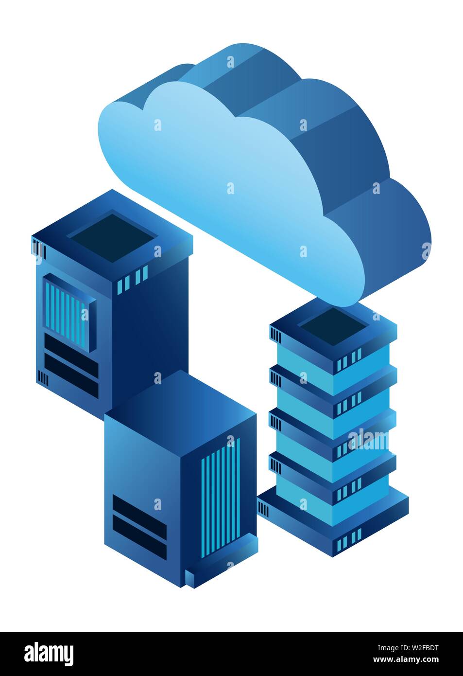 cloud computing technology 3d symbol Stock Vector Image & Art - Alamy