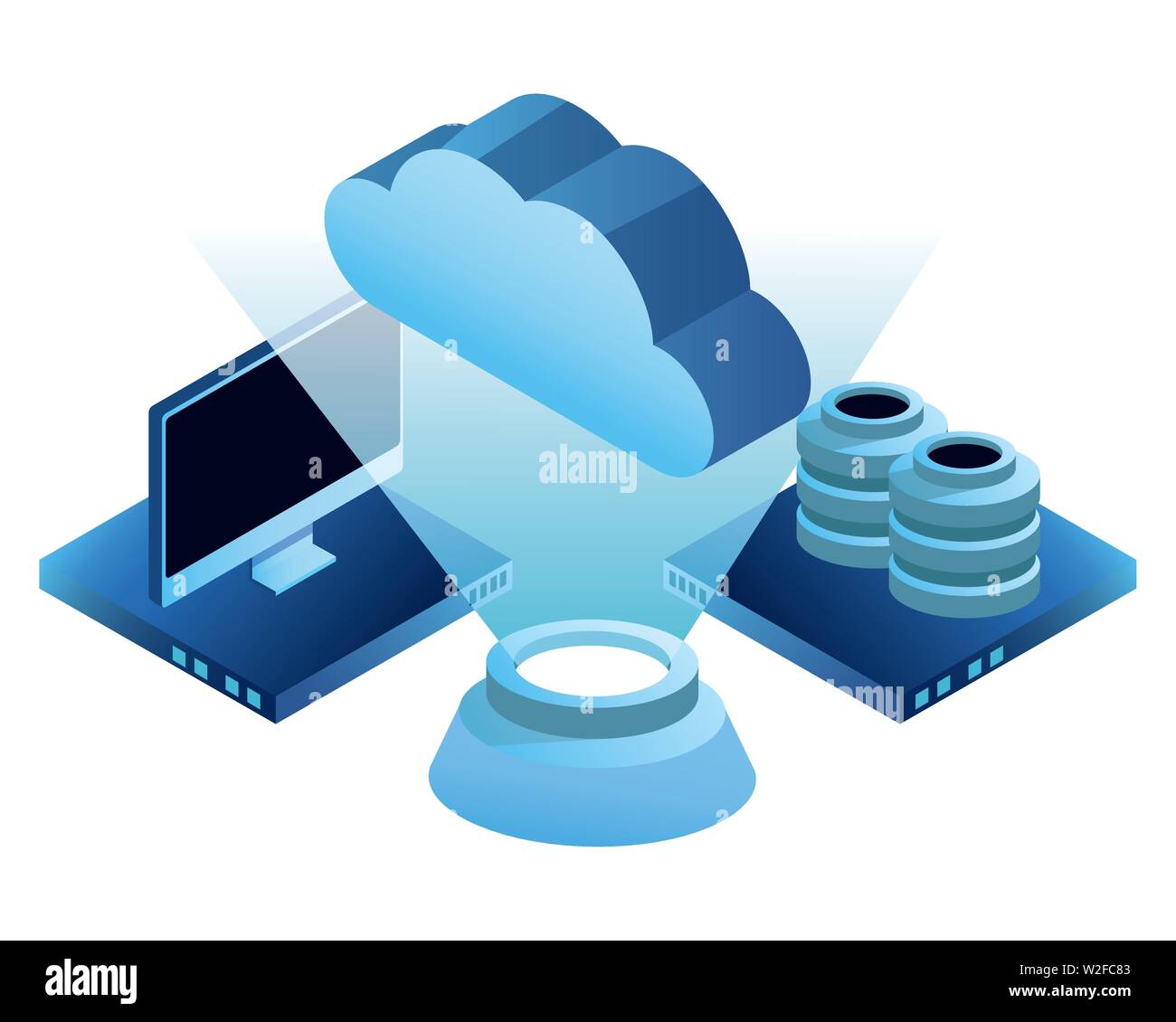 cloud computing technology 3d symbol Stock Vector Image & Art - Alamy