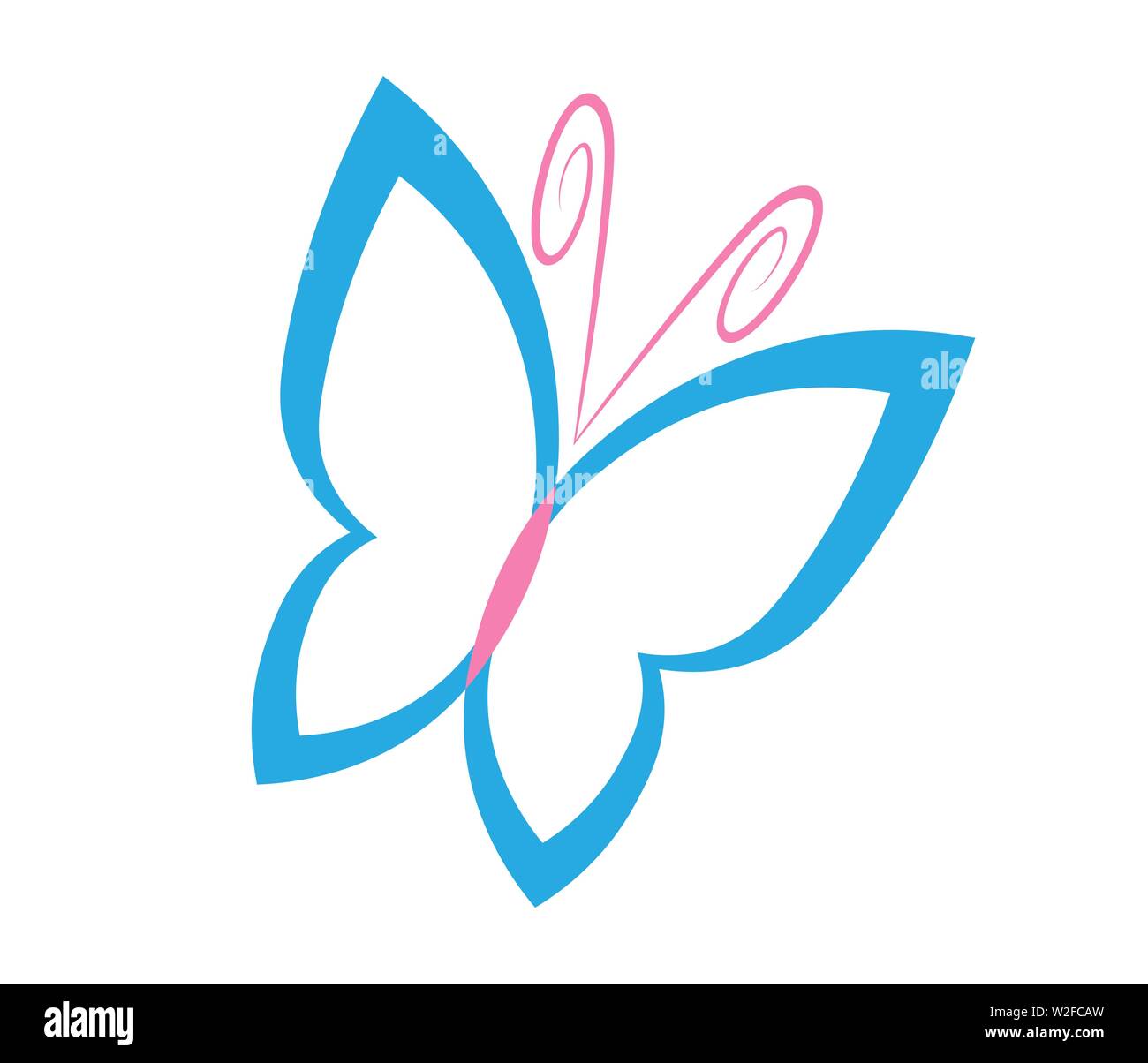 Beautiful Vector butterfly abstract logo. Stock Vector