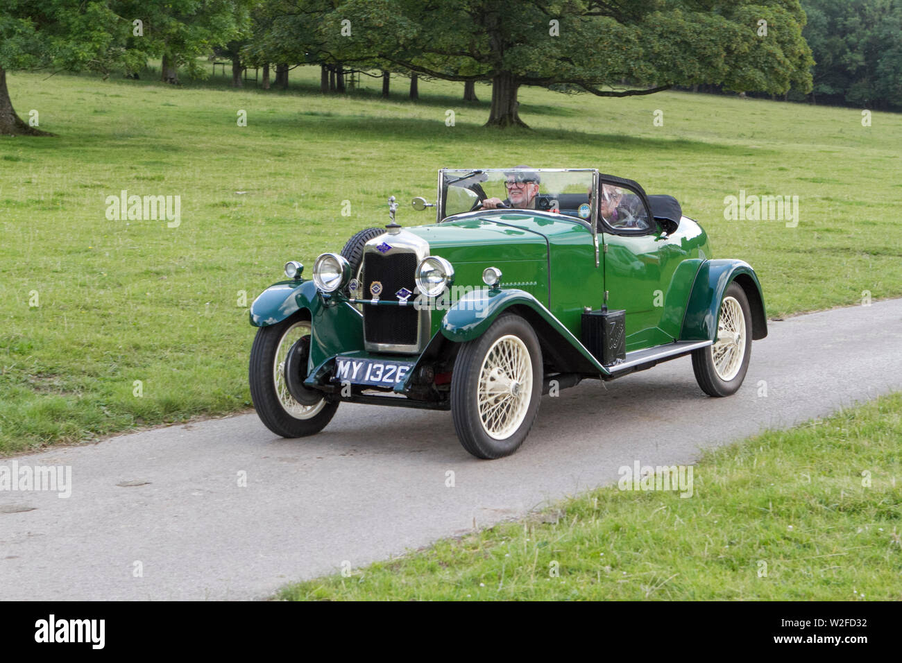 Motoring classics, historics, vintage motors and collectibles 2019; Leighton Hall transport show, collection of cars & veteran vehicles of yesteryear. Stock Photo