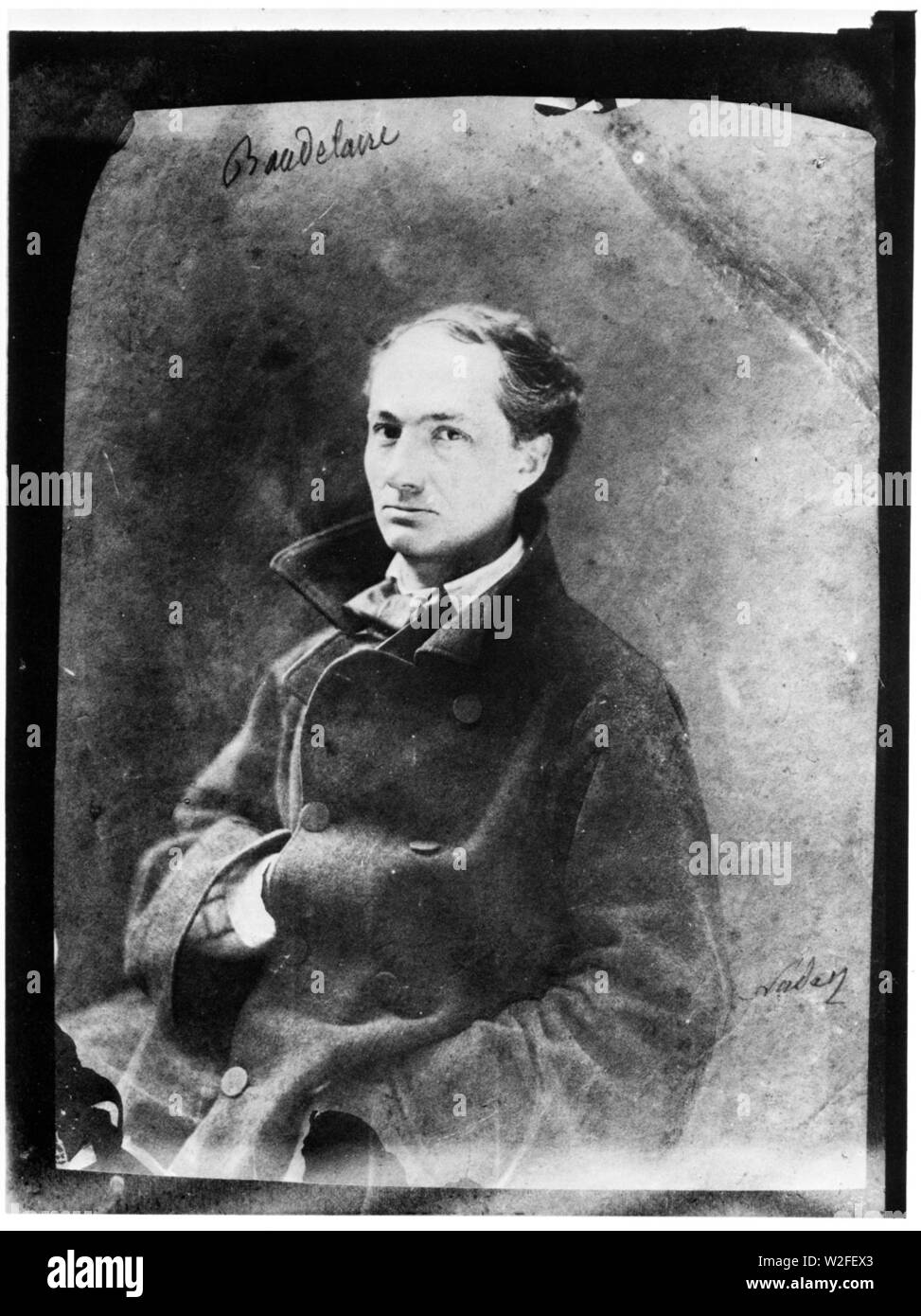 Charles Baudelaire 1855 Nadar. Stock Photo