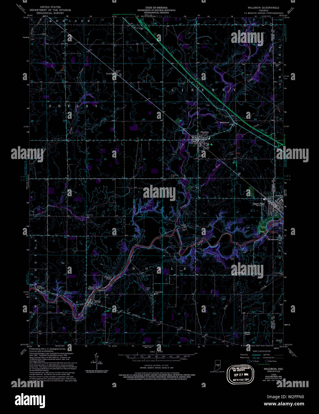 Map of waldron hires stock photography and images Alamy