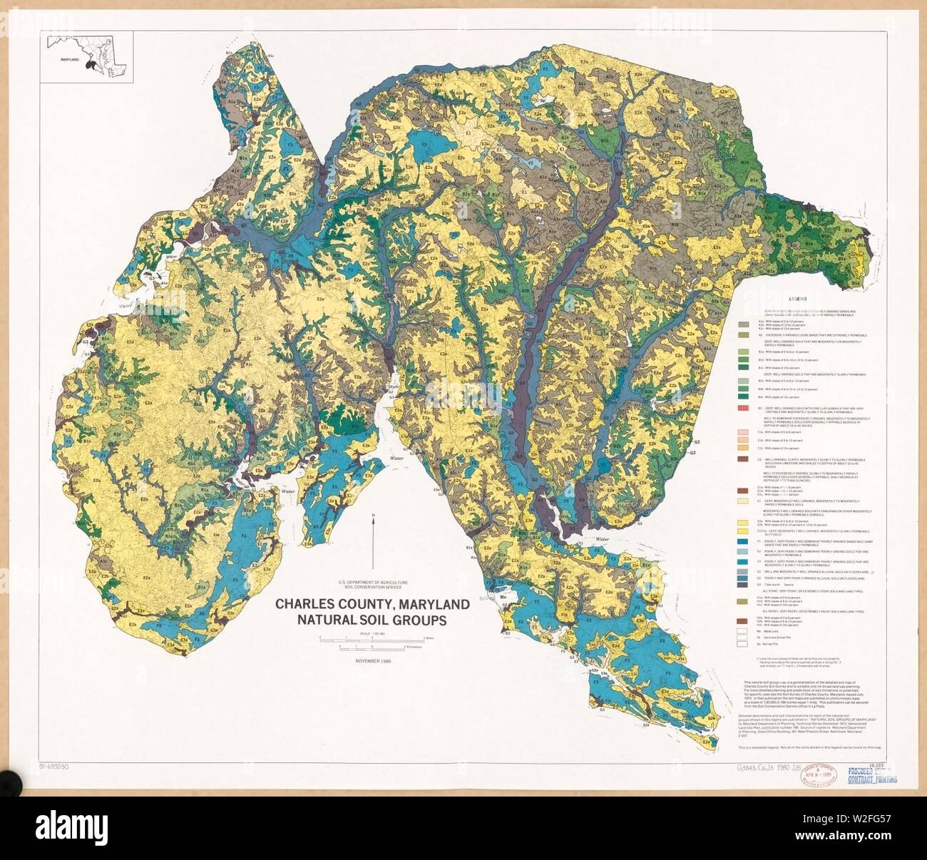 Charles county maryland natural soil groups stock photo alamy
