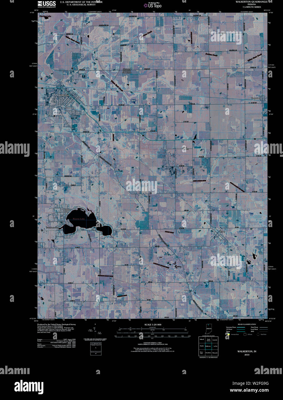 Walkerton indiana map hires stock photography and images Alamy